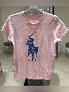Polo Ralph Lauren “ Big Pony crew neck t-shirt - pink and blue
